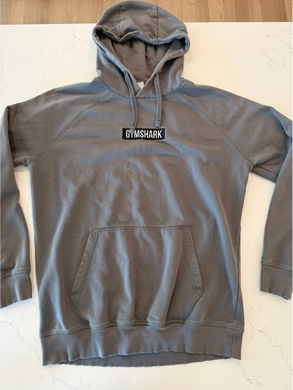 Gymshark Pullover Hoodie Grey Size Large Flawed / Stained